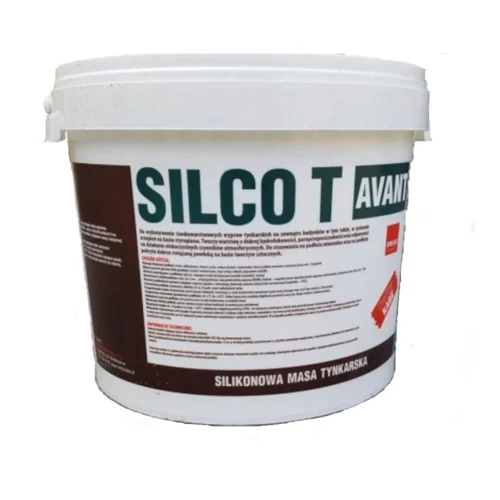Kabe Silco Avant Baza A to silikonowa masa tynkarska firmy "Farby Kabe". W wiadrze 25kg