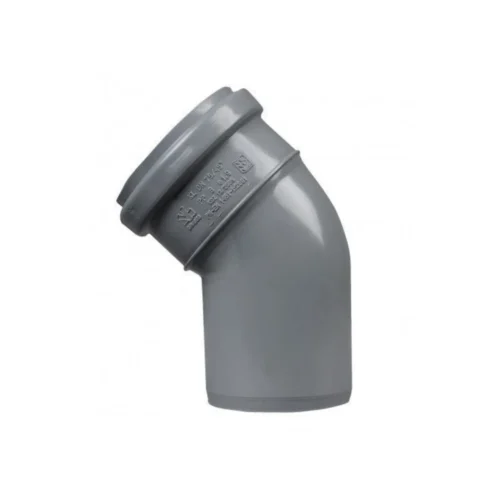Kolano Kanalizacyjne PCV Szare 75mm/45°