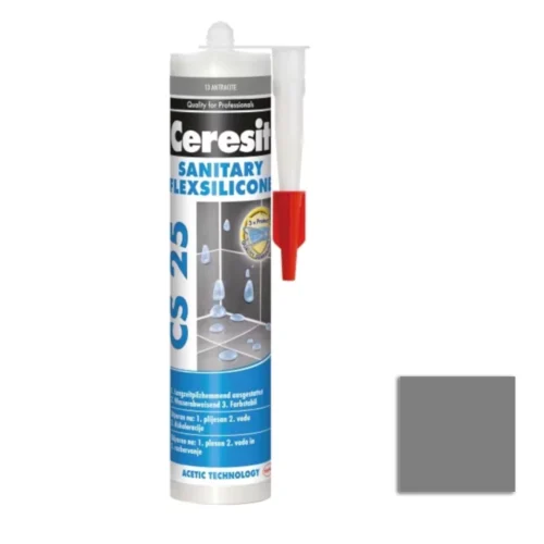Silikon sanitarny Ceresit CS 25 Antracytowy 280ml