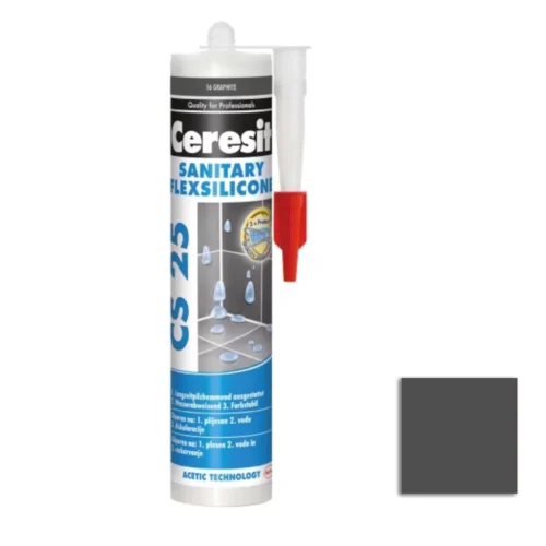 Silikon sanitarny Ceresit CS 25 Grafitowy 280ml