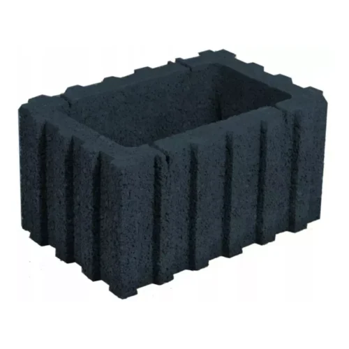 Donica prostokątna betonowa 40x28x20 - Grafit